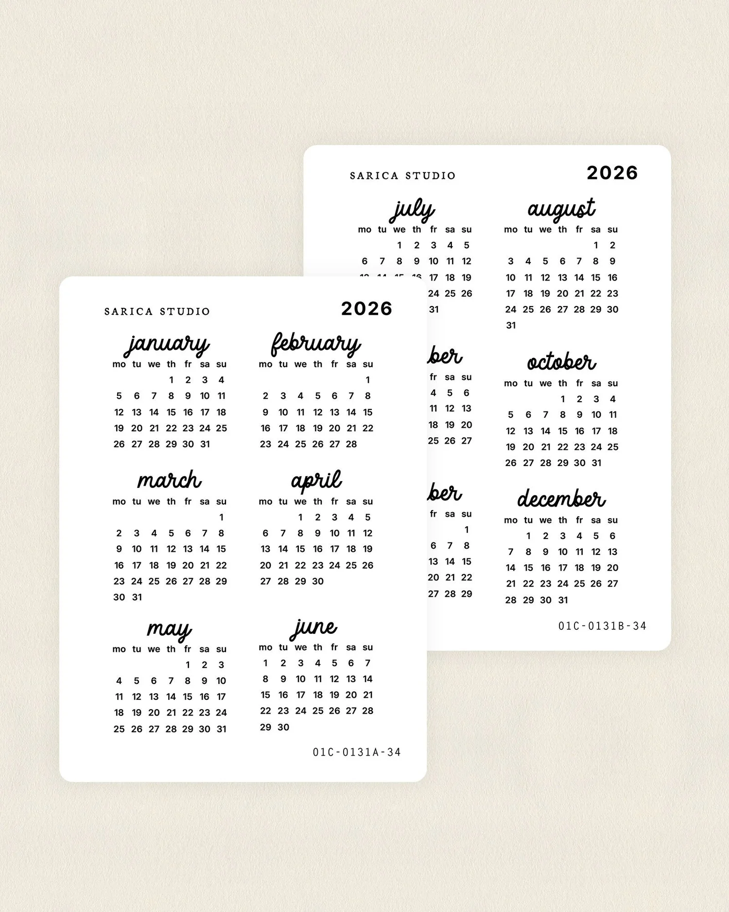 Wandkalender 2026 Met Stickers – Plan Je Jaar, Ideaal Voor