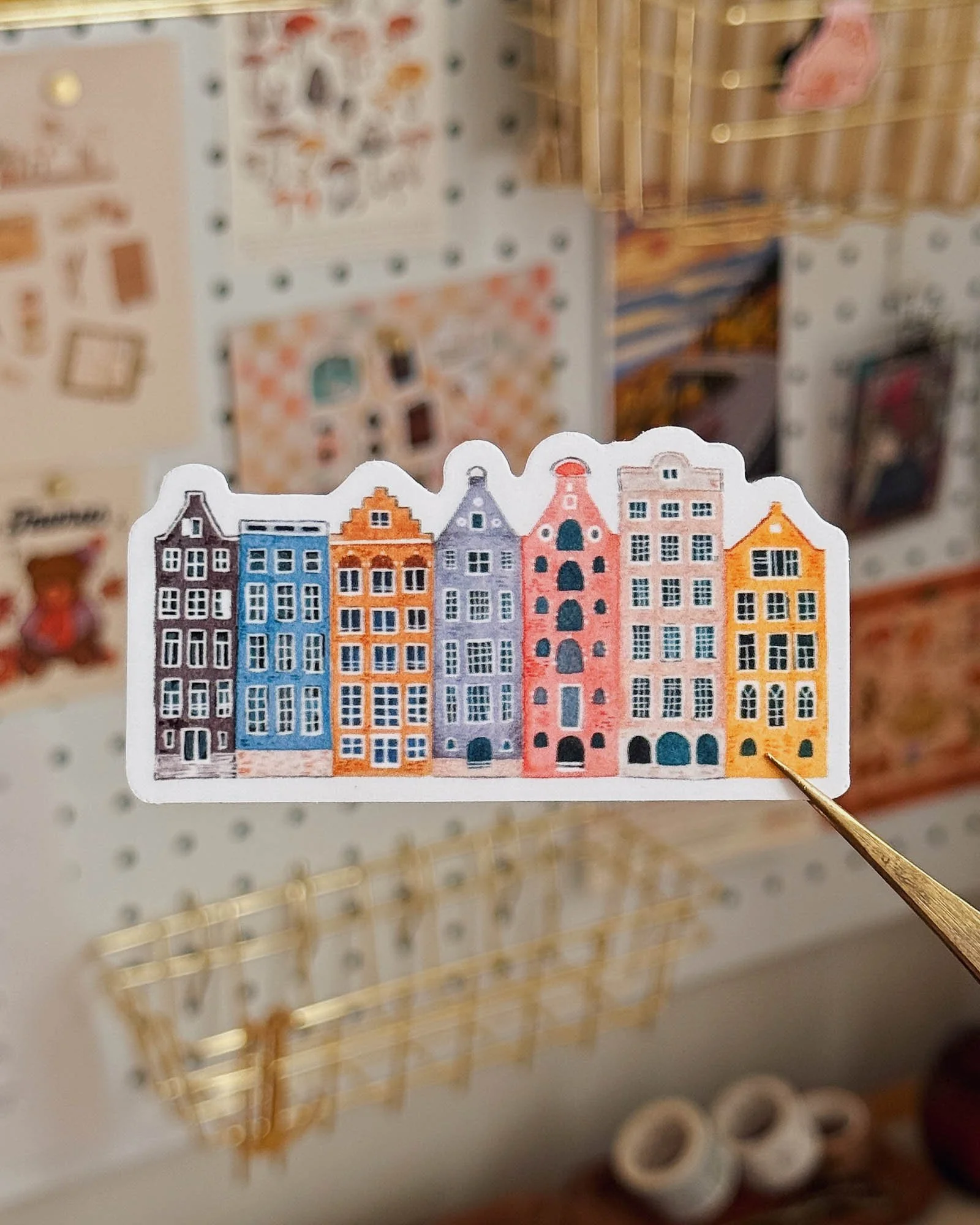 Journal Blend Fountain Canal Houses Vinyl Sticker