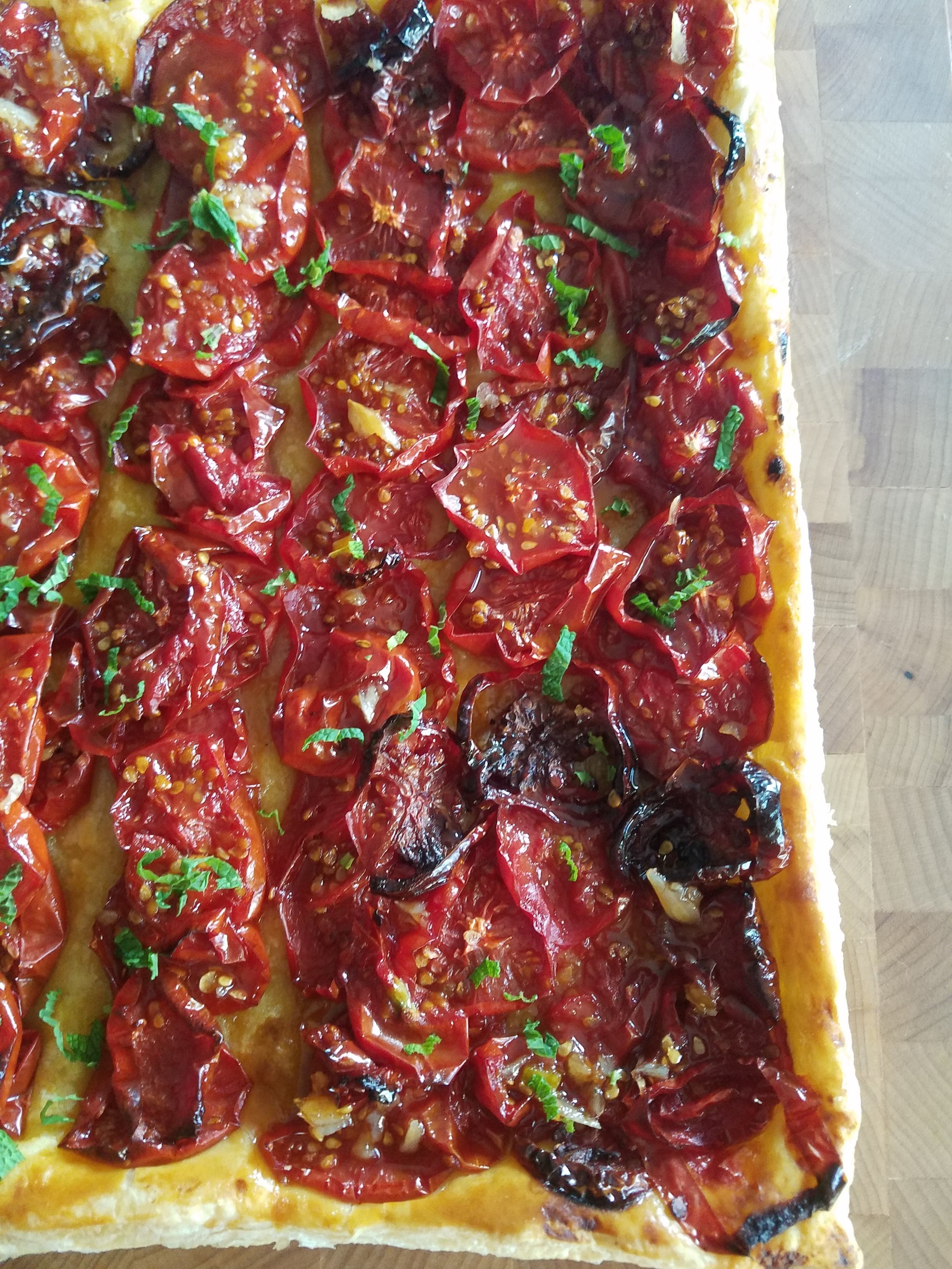 End- of- Summer Tomato and Mint Tart