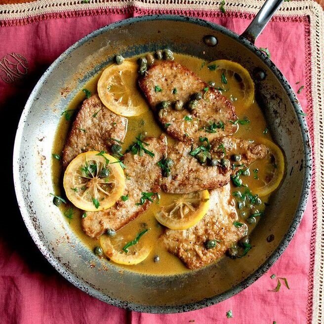 Chicken Piccata with Spanish Twist