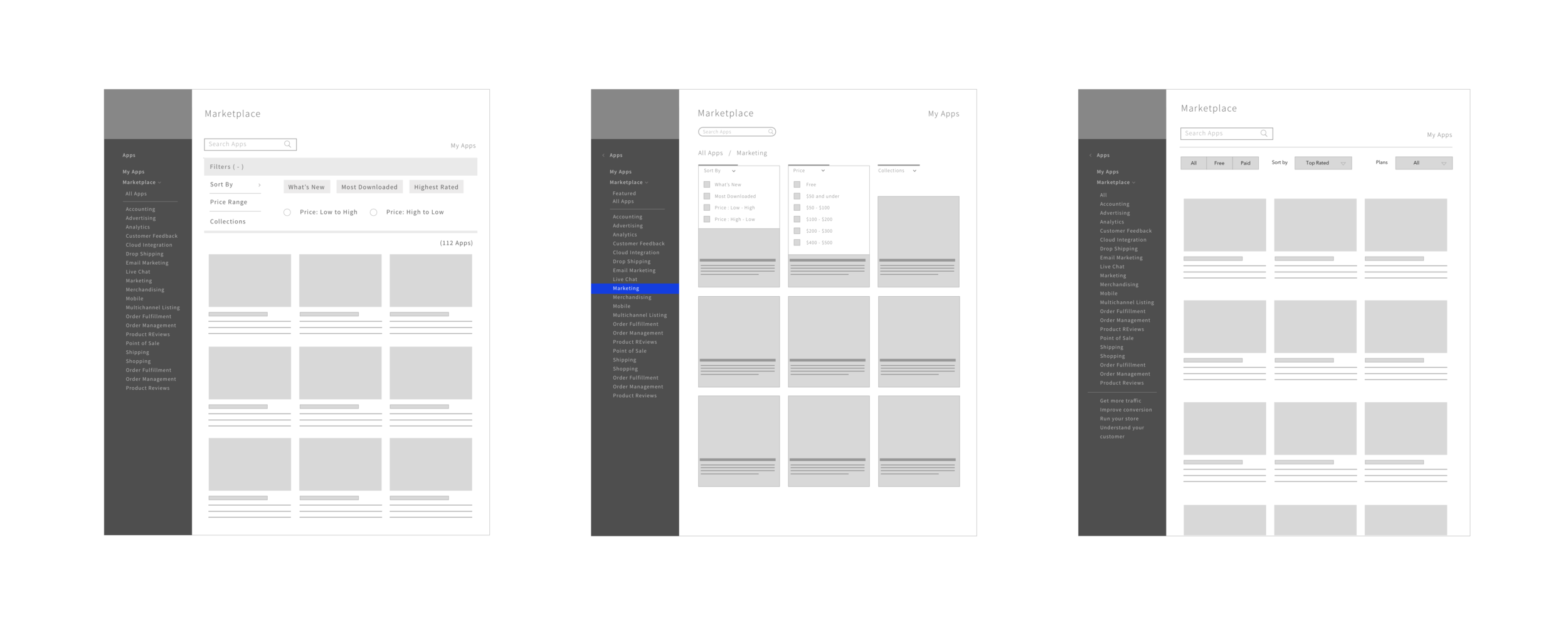 Filter feature concepts