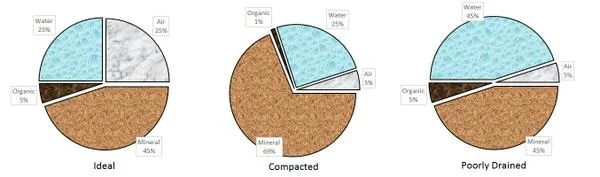 Porespace is a higher percentage in ideal soils. PHOTO: NC STATE
