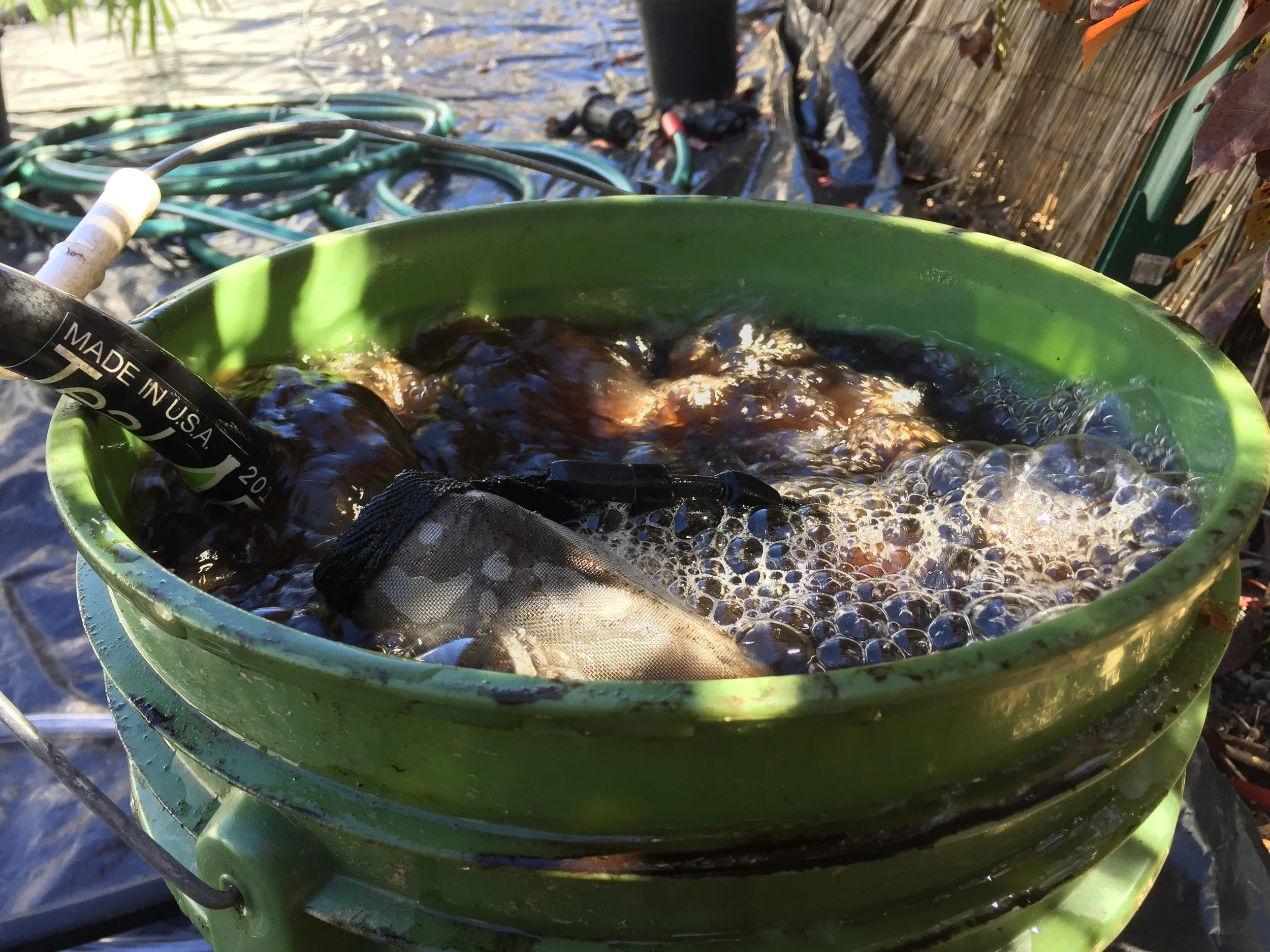 5 gallon buckets can cover 1000 square ft. for foliar spraying.