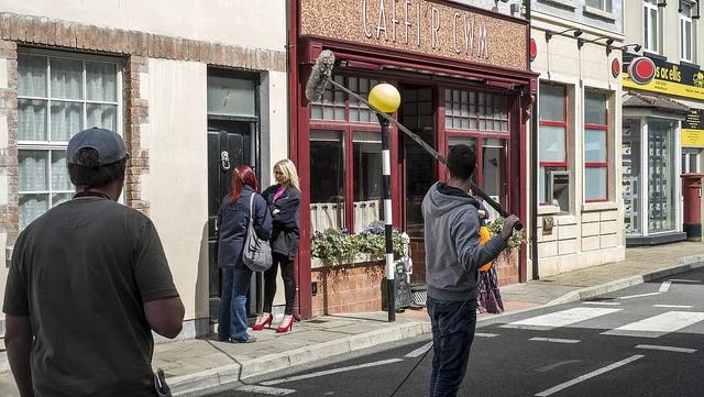 Filming Pobol Y Cwm at BBC Roath Lock Studios Photo: BBC Cymru Wales