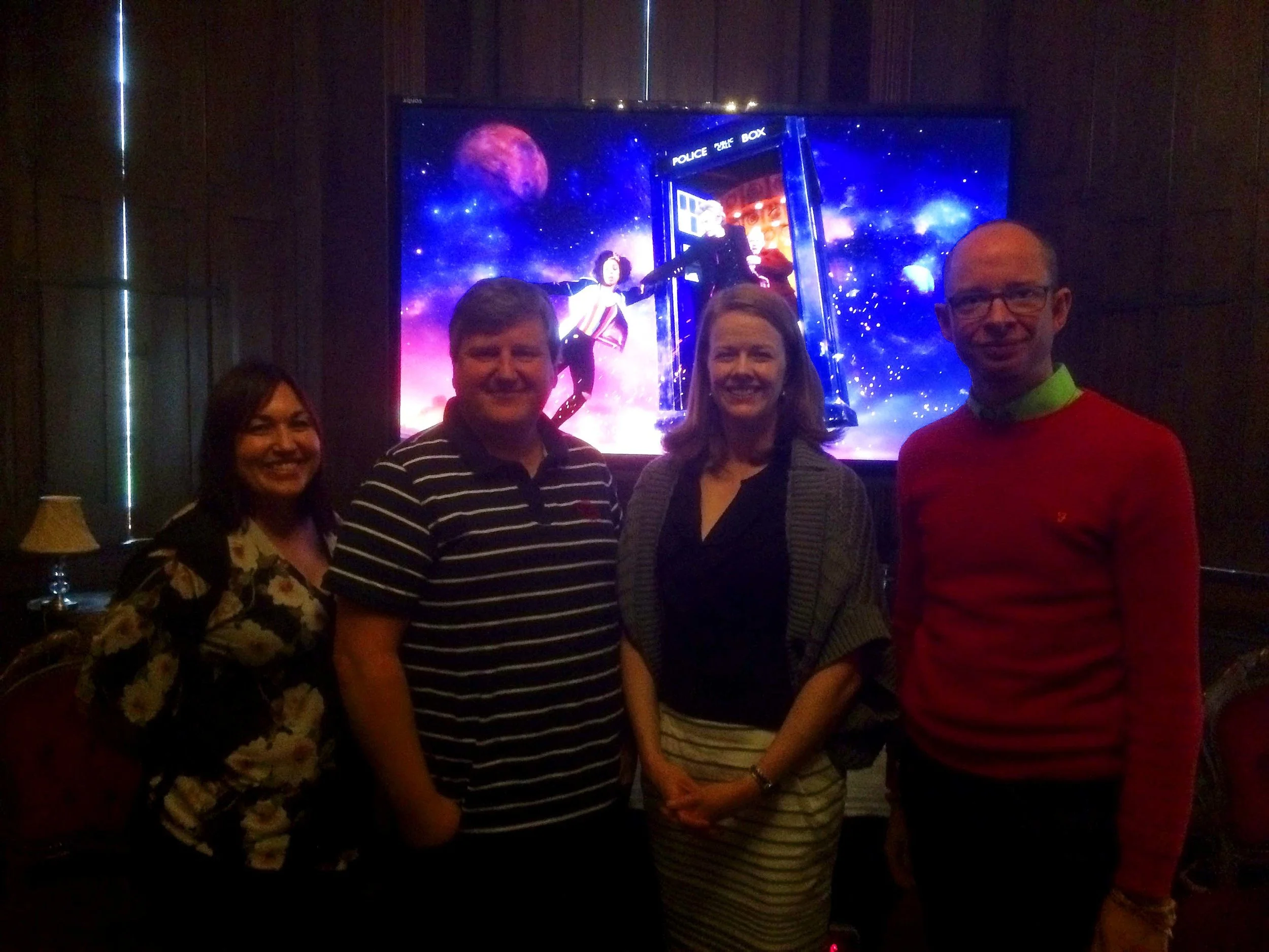 Part of the team who helped create the first binaural episode of Doctor Who. Sound Supervisor Cathy Robinson, Sound Mixer Darran Clement, Producer Nikki Wilson and Frank Melchior Head of Audio Research. Picture: Andy Howells