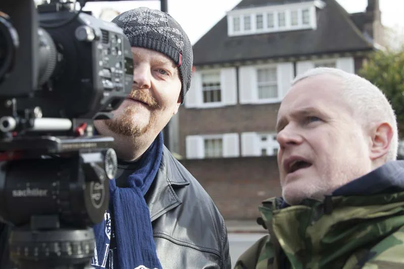 Alan G Parker on location shooting an interview for the new Sgt Pepper documentary It Was 50 Years Ago Today