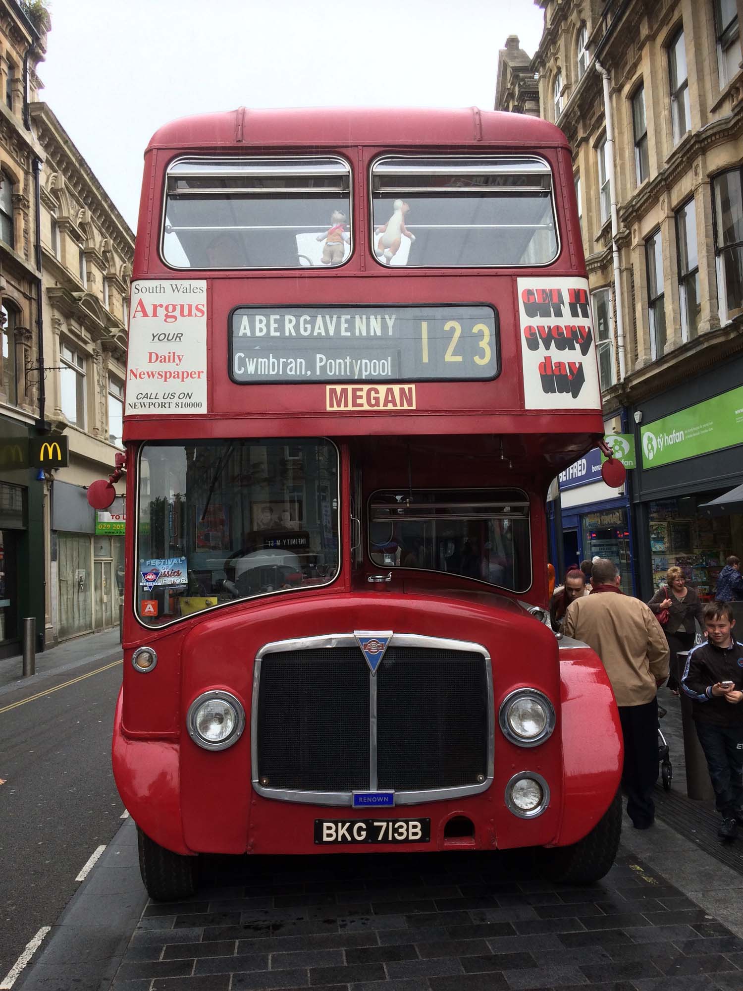 A vintage bus was a popular attraction at Newport Festival Of Classics