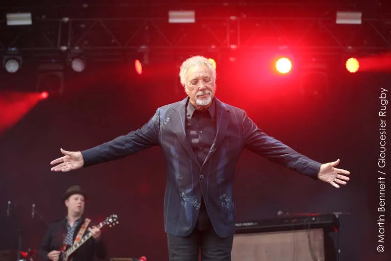 Sir Tom Jones At Kingsholm Stadium