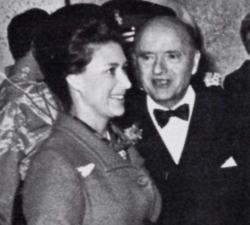 Arthur Dolman pictured with HRH Princess Margaret in 1968 Photo: Dolman Theatre Archive