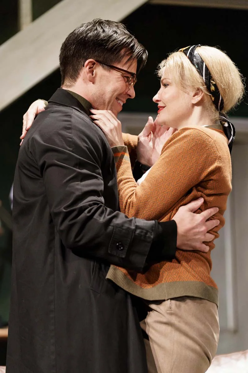 Oliver Mellor with Karina Jones who will star in Wait Until Dark at Cardiff;s New Theatre. Photo: Manuel Harlan.