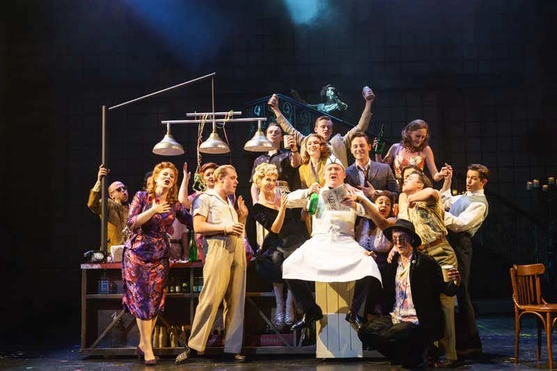 The ensemble cast of sunset Boulevard which plays at Wales Millennium Centre from February 26 to March 3