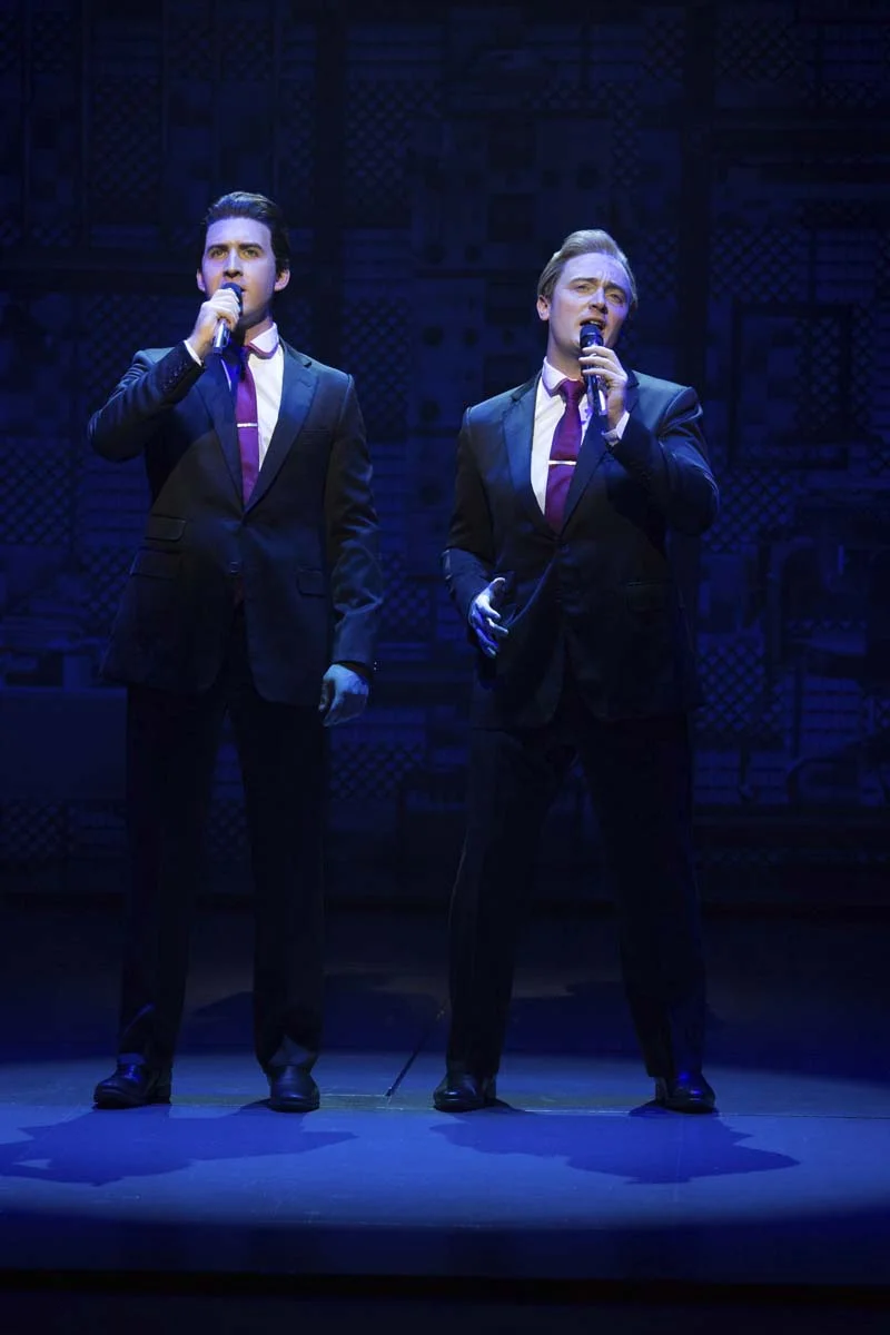 Grant McCovney and Ben Morris take to the stage as The Righteous Brothers in Beautiful - The Carole King Musical, coming to Bristol Hippodrome in April, 2018 Photo by Craig Sugden