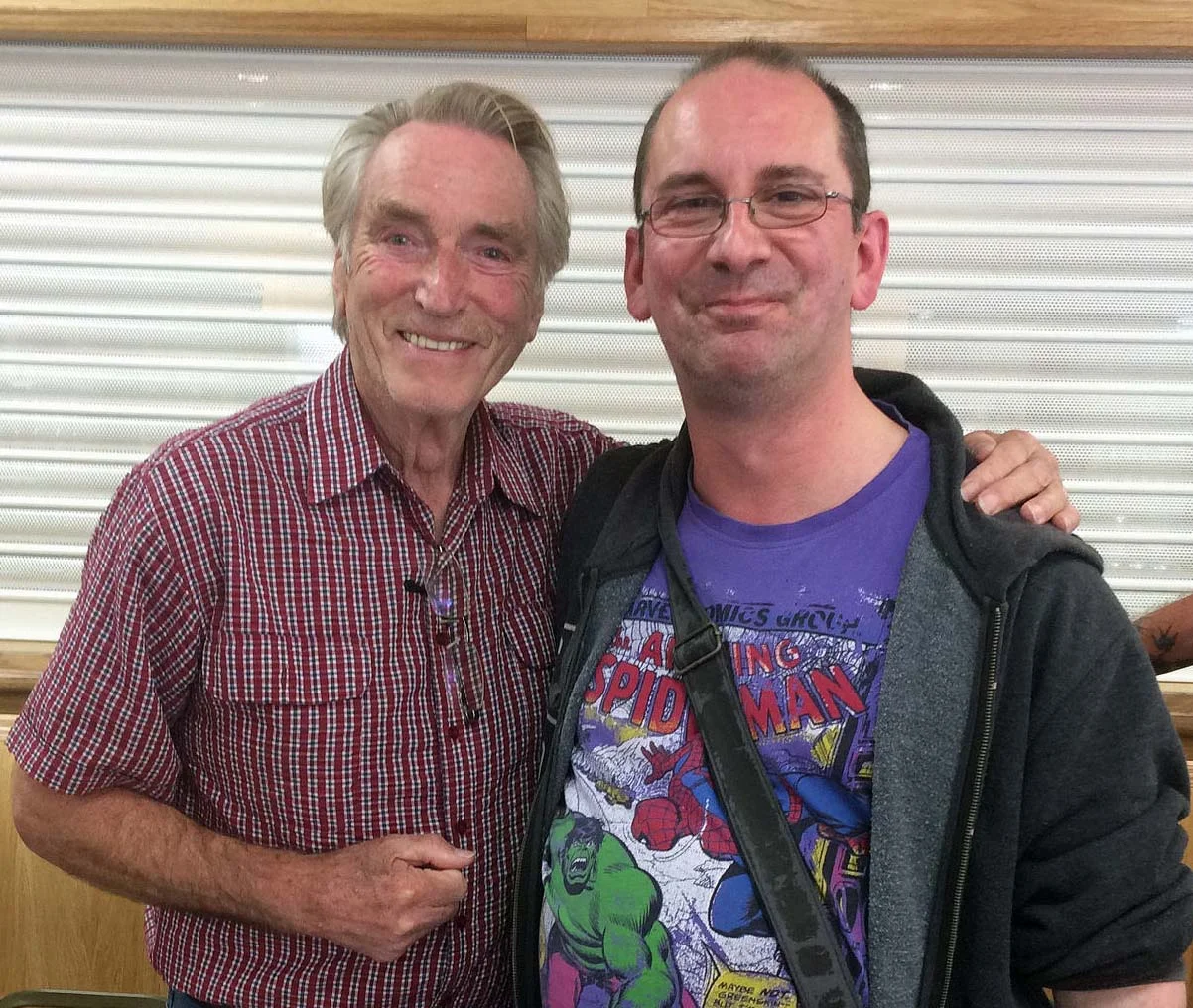 Andy Howells meets Frank Ifield at Cwmbran's Congress Theatre during a meet and greet