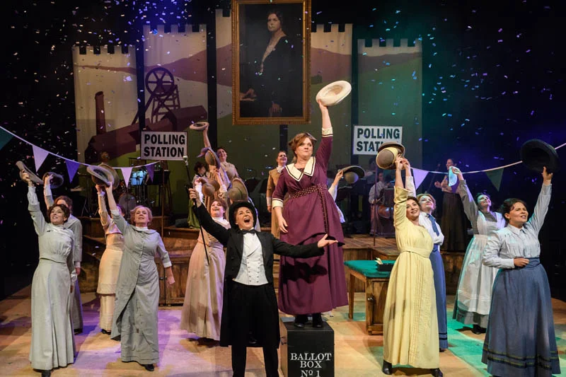 Madeleine shaw, Lesley Garrett and The Welsh National Opera Ladies chorus take to the stage with the UK tour of Rhondda Rips it Up which tours Wales and england during Summer 2018. Photo: Jane Hobson..
