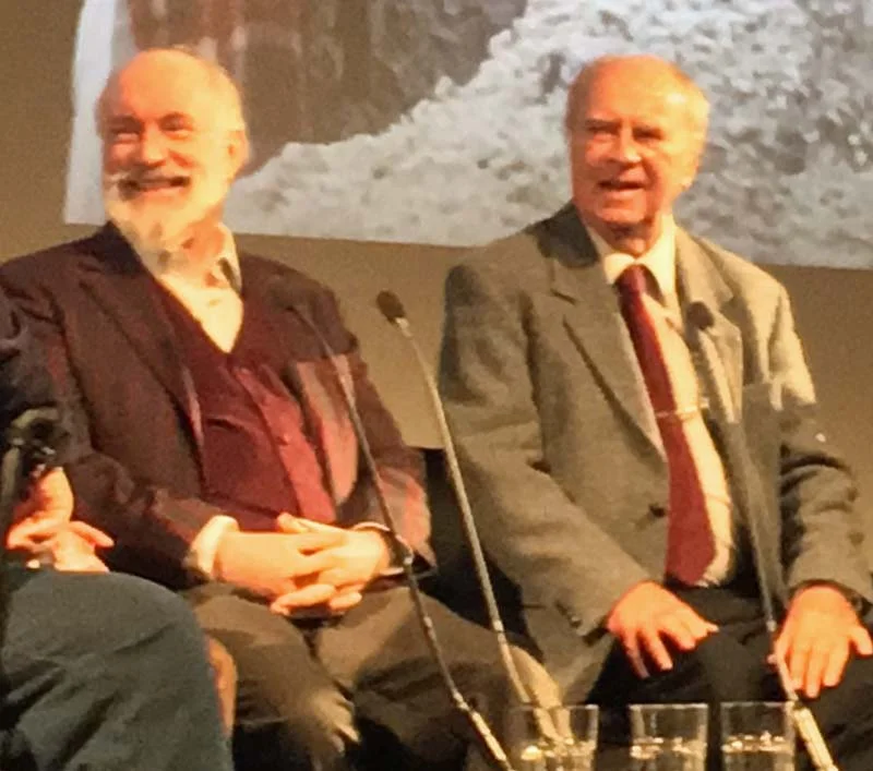 Actor, Simon Jones and producer Alan JW Bell taking part in a Q&A at The Hitchhikers Guide To The Galaxy Blu-Ray Launch event at the BFI, London. Photo: Andy Howells