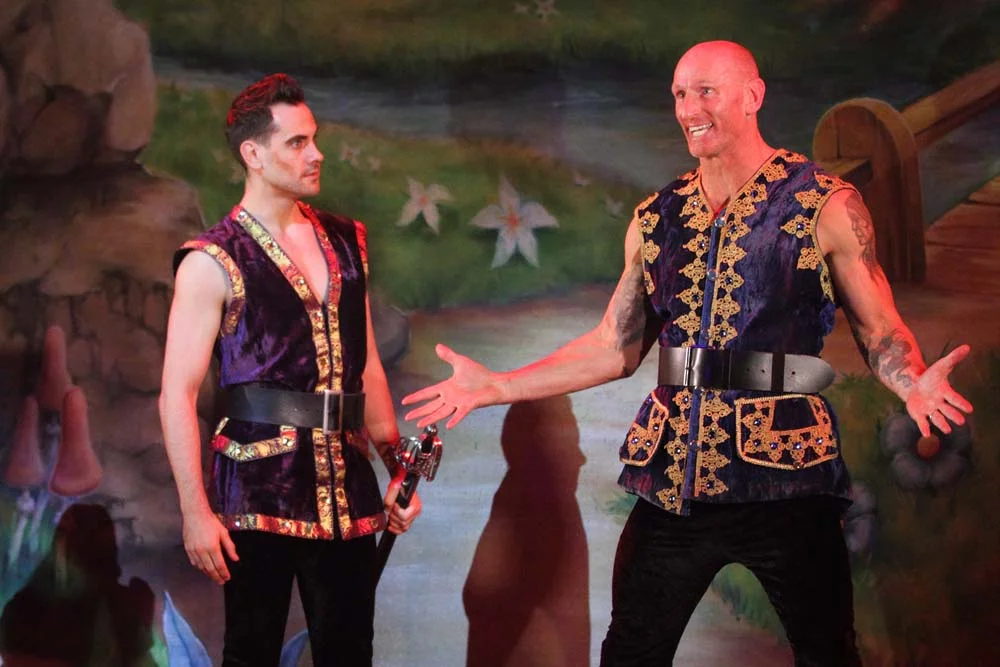 Danny Bayne and Gareth “Alfie” Thomas in Beauty and The Beast at Cardiff’s New Theatre from December 8 2018 - January 13 2019. All Photographs by Brian Tarr.