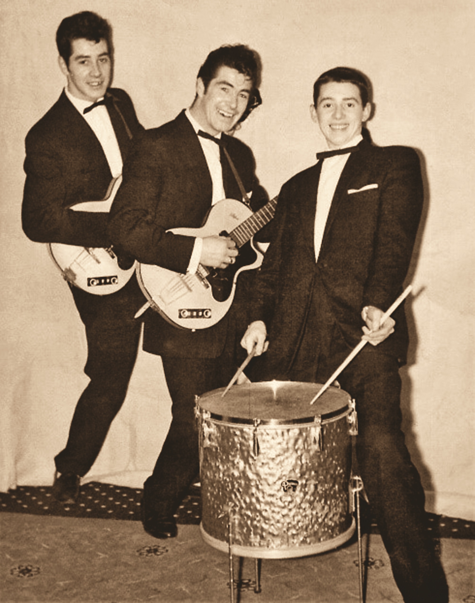 Newport’s original 60s beat group, the Rikki Allan Trio before they evolved into The Interns as featured in Jan Preece’s book Now That’s What I Call Newport, published by Amberley.