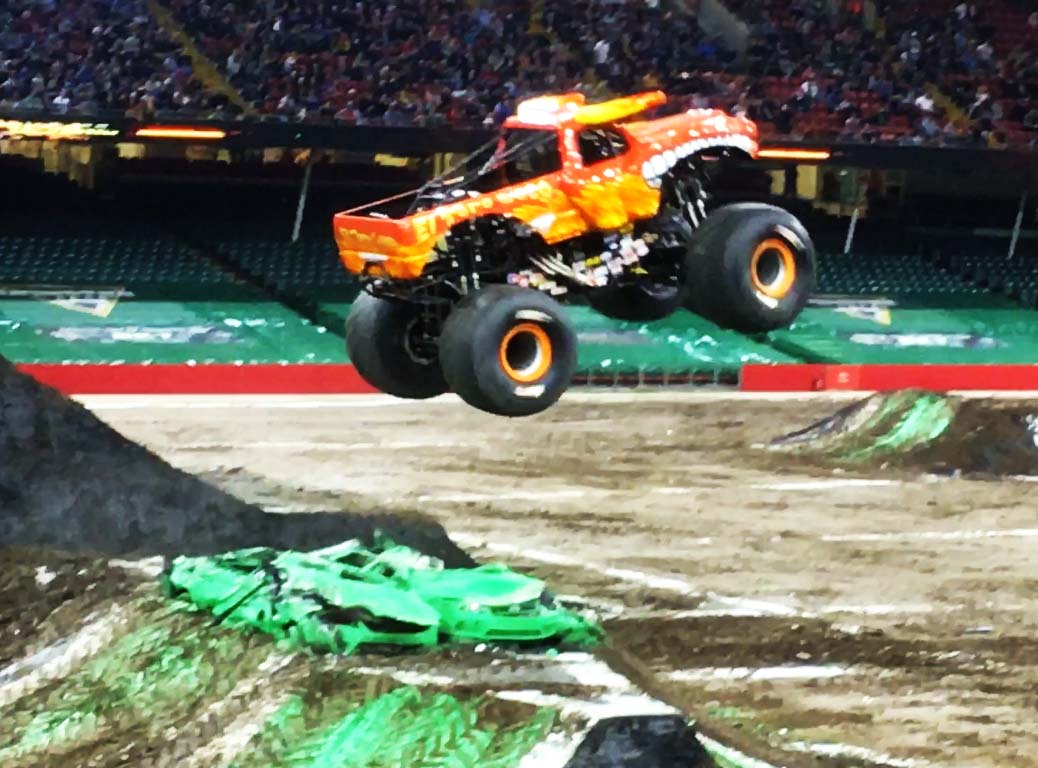 El Toro Loco in action at Monster Jam in Cardiff