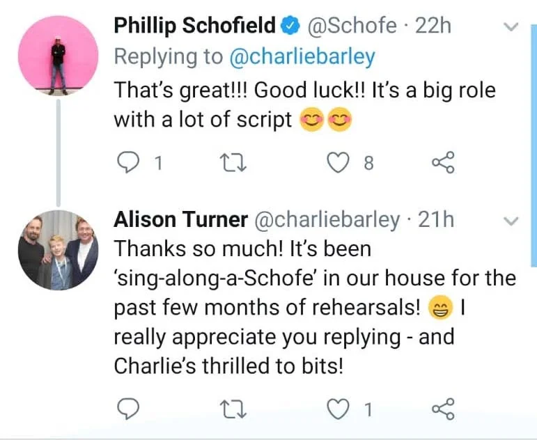 Philip Schofield’s tweet to Charlie about Dr Dolittle Jr