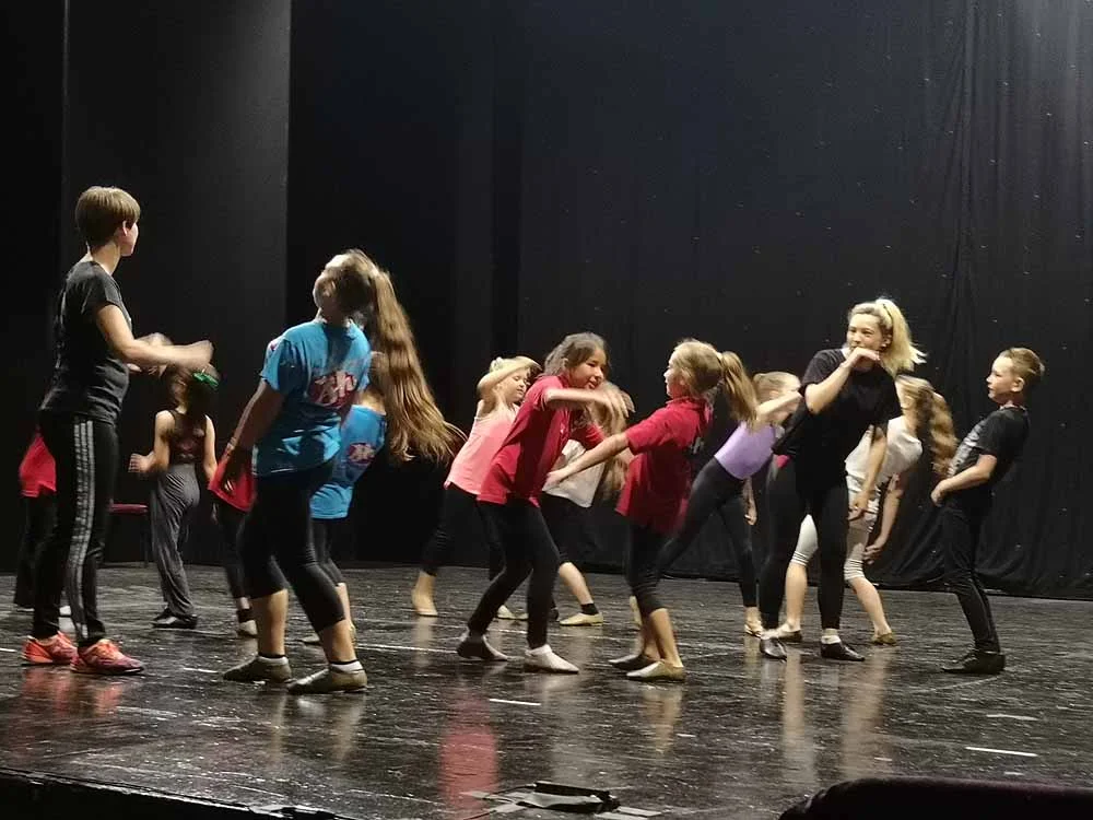 Emma Woods presenting a masterclass at the BBO Dance Workshops in Newport’s Dolman Theatre. Photo: Andy Howells