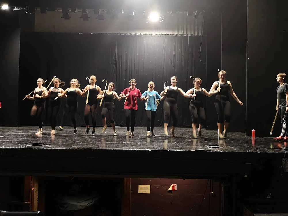 Students participating in a masterclass at the BBO Dance Workshops in Newport’s Dolman Theatre. Photo: Andy Howells