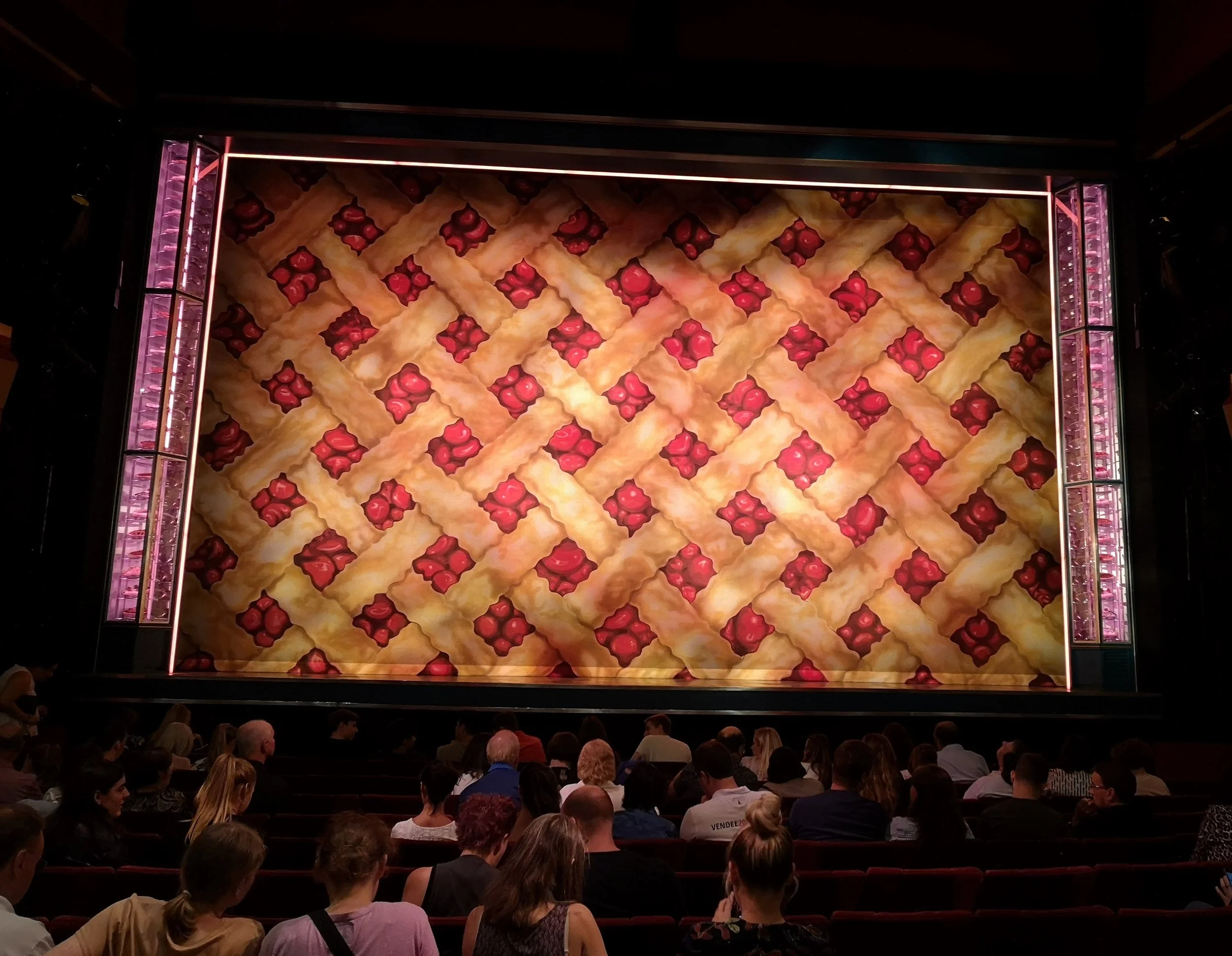 Awaiting the beginning of Waitress the musical at London’s Adelphi Theatre. Photograph by Rachel Howells.