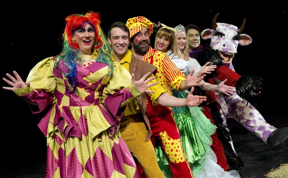 The cast for Newport Riverfront’s 2015 pantomime, Jack and The Beanstalk.