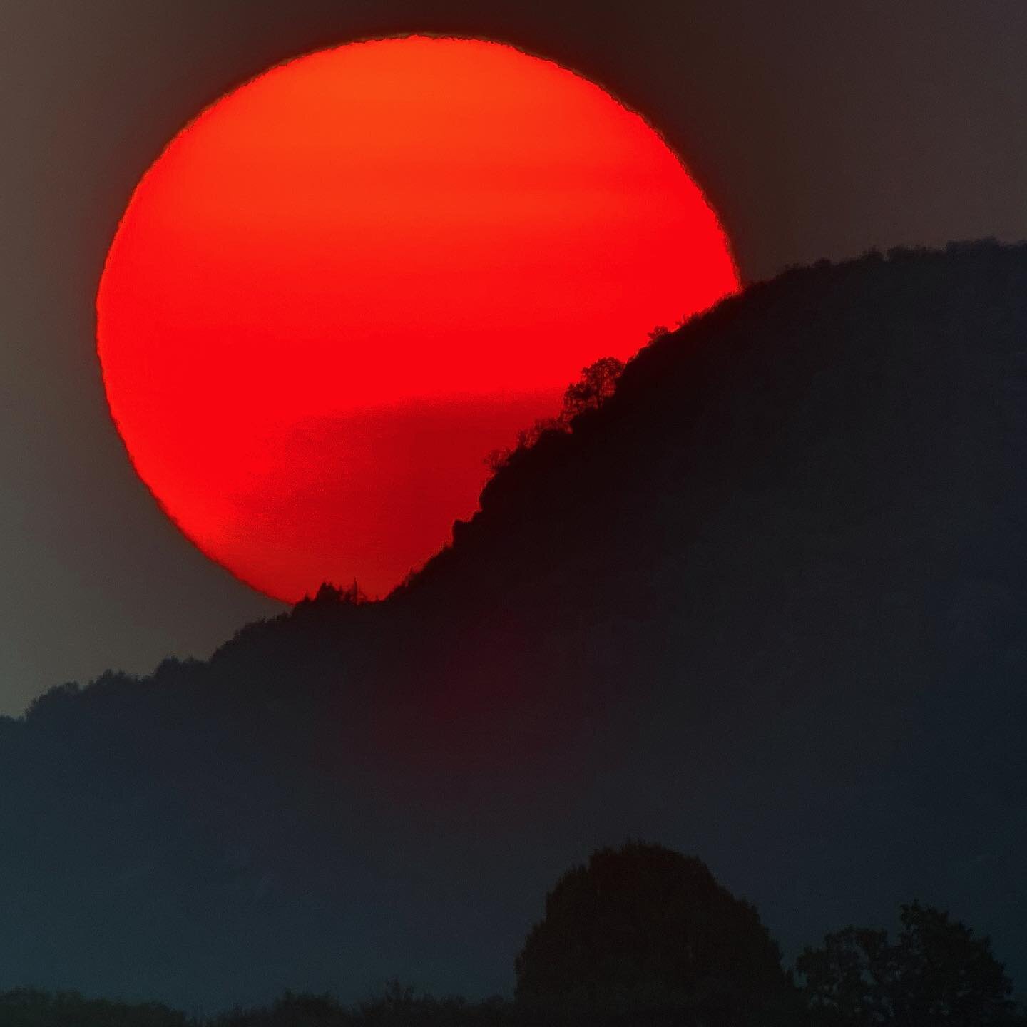 Fiery skies again this morn.