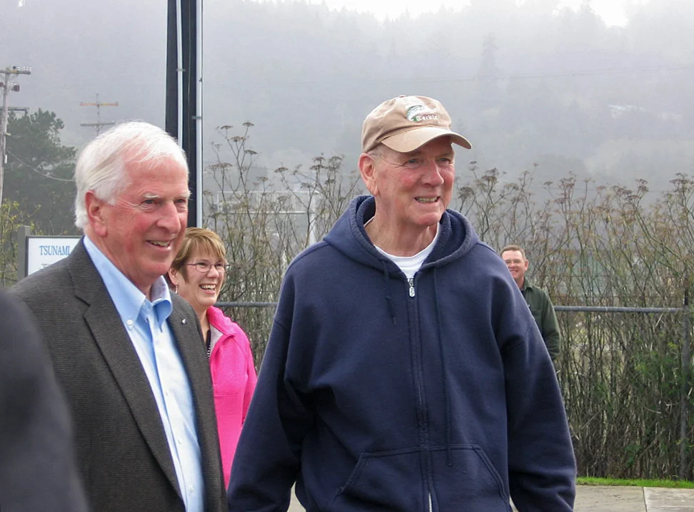 Jimmy Smith, who represented Humboldt County's First District from 2001 to 2012, was honored by Congressman Mike Thompson (left) in 2011 for "his inclusiveness, diplomacy, and transparent leadership style" in chairing the North Coast Integrated Regional Water Management Plan Policy Review Panel.