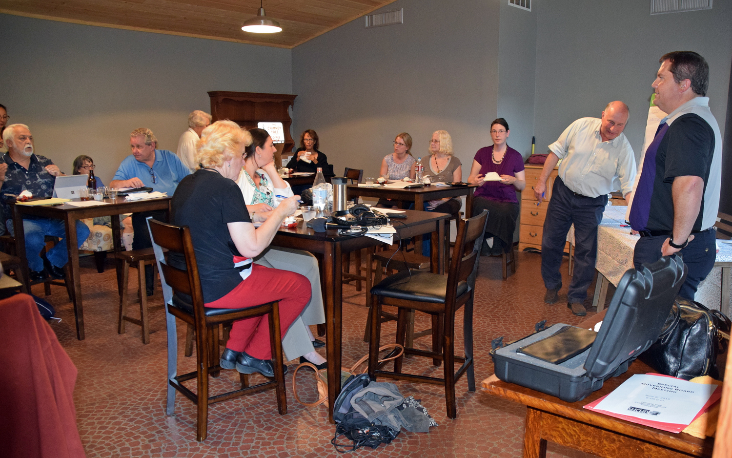 The boards of directors of the Southern Humboldt Community Healthcare District and Redwoods Rural Health Center discussed potential collaboration at a June 8 meeting. (Sandy Feretto)