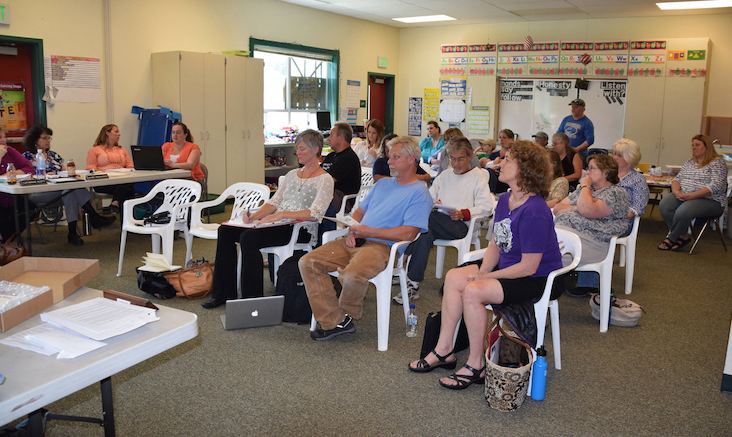 Parents, teachers and staff turned out for the June 9 SHUSD board meeting. (Sandy Feretto)