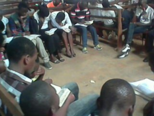Group Bible study at Youth Camp - Beni, Congo DR