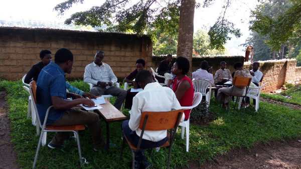 Group discussions at students' training - Rwanda