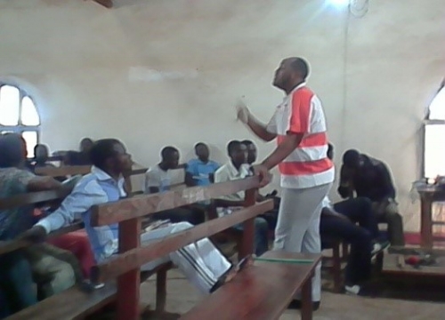 Campers hearing the Word of God at Youth Camp ~ Mupanda, Congo DR