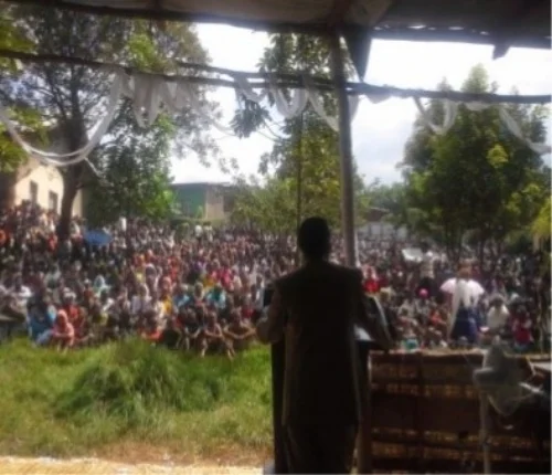 Section of the people listening to the message - Bona, Ethiopia