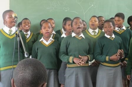 Children singing at Gege rally – Swaziland