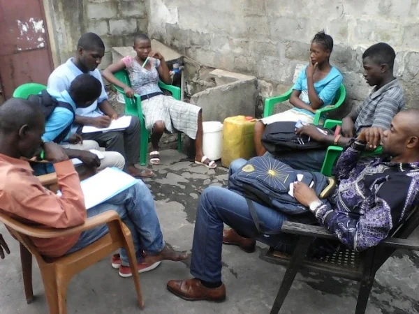 Small Group at Life-Skills Youth Leaders’ Training – Congo DR