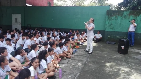 The Couple from Teaching Tools Ministering at the School - Guatemala