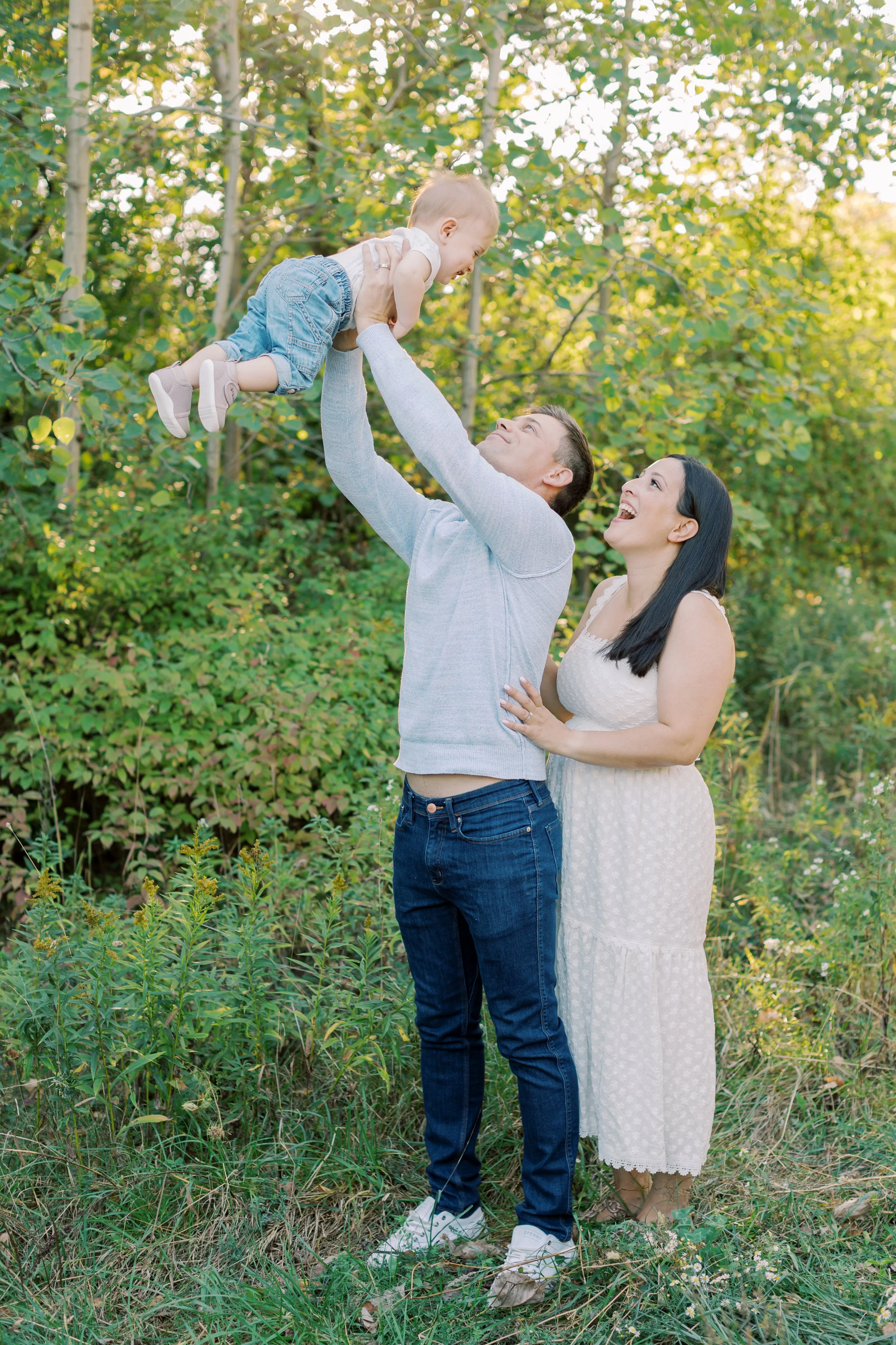 six month baby photos at a park