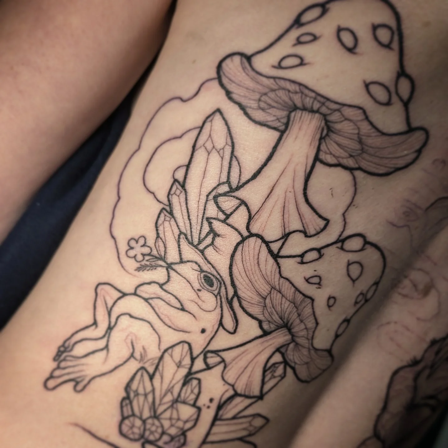 Little sneak peak at this enchanted forest full back piece recently started 🍄✨

This one is gonna be full colour and I can't wait to see it come alive! 
.
.
.
.
.
#mushroomart #mushrooms #mushroomtattoo #wip #linework