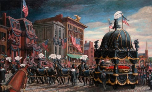 "Lincoln Funeral Cortege, Philadelphia, 1865" 48 x 84" (in the collection of The Union League of Philadelphia") "