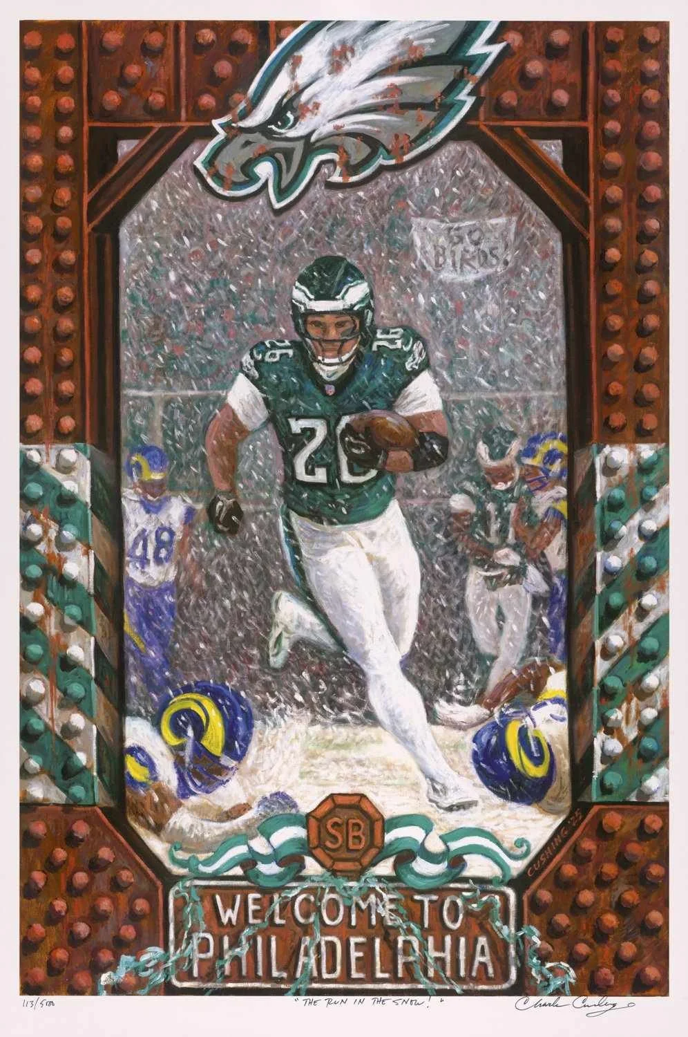 run in the snow actual print litho.jpg