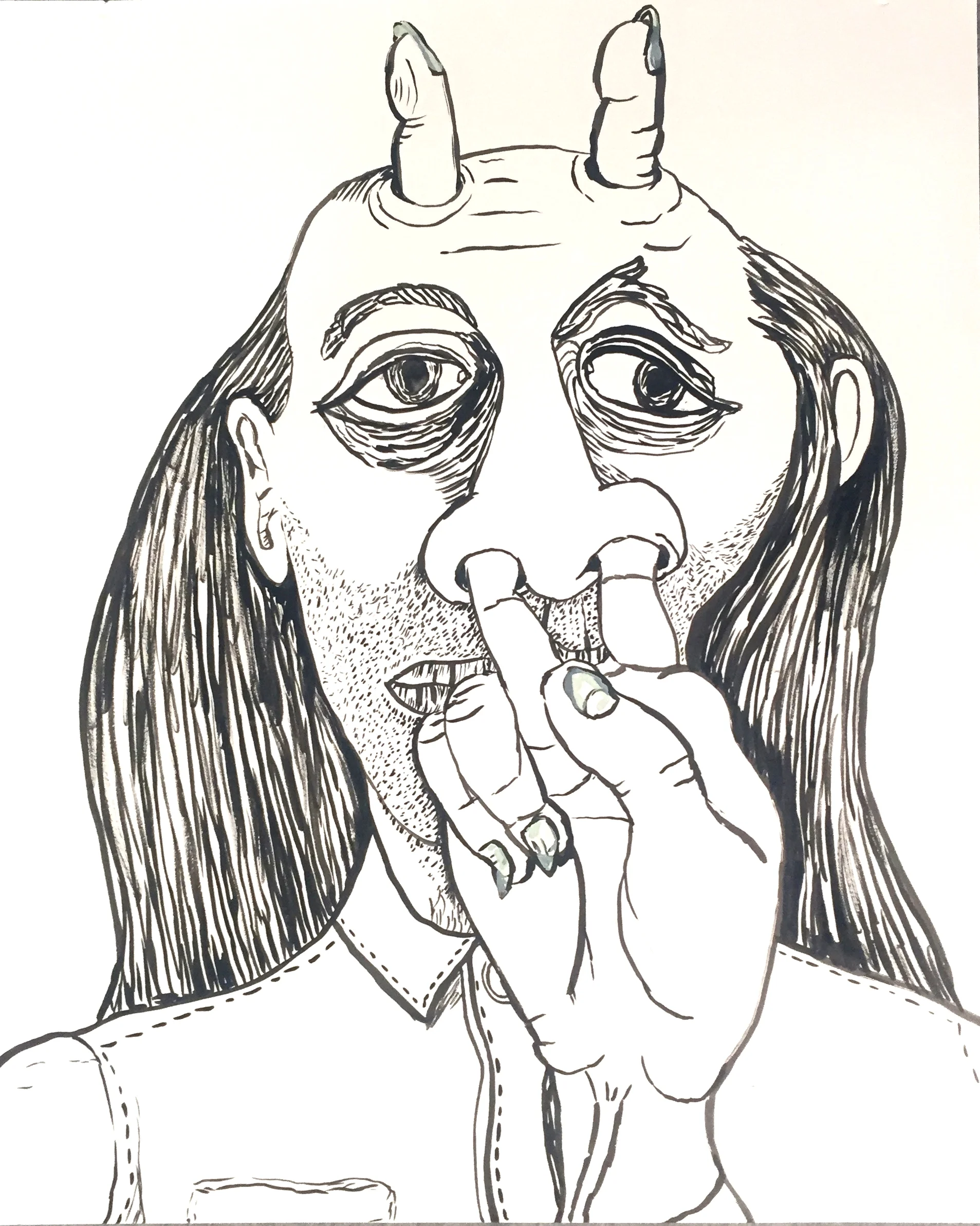 Peace-ink on paper-14 by 17"-2015