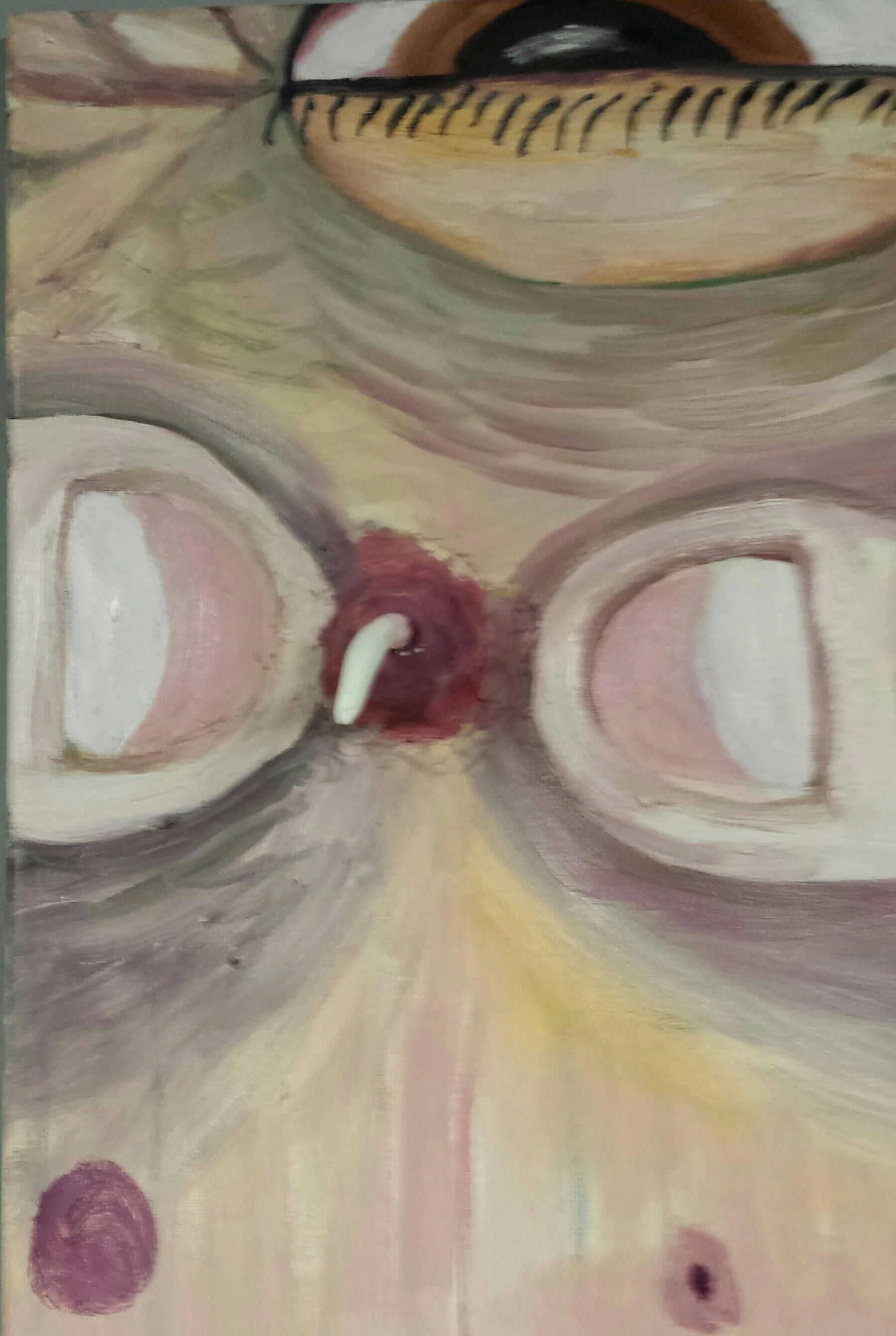 Zit-oil, clay on canvas-16 by 20"-2015
