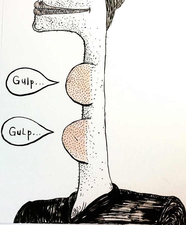 Double gulp-ink on paper-14 by 17"-2015