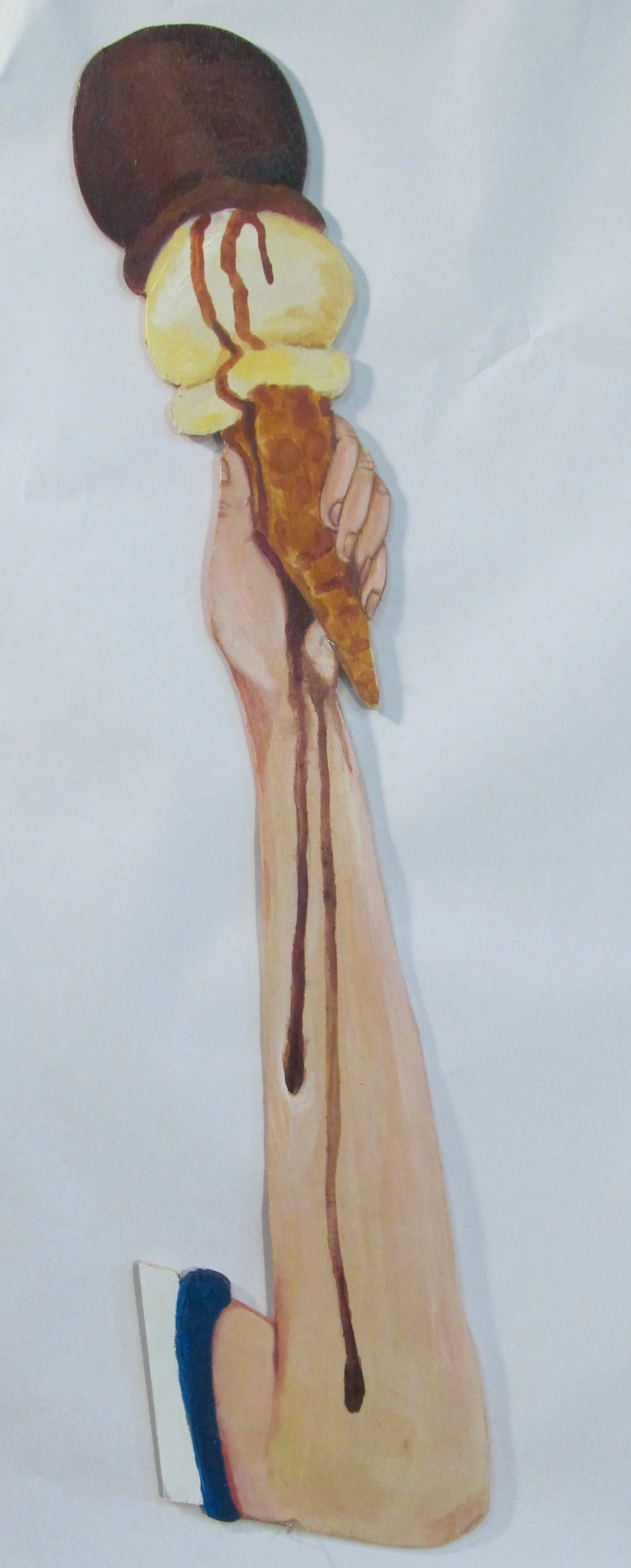 Summer drip-acrylic on wood-18 by 6"-2015