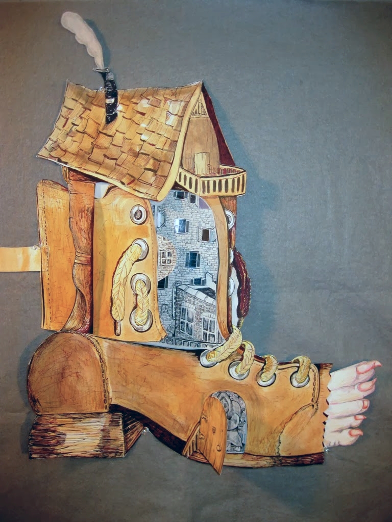 Mother -mixed media on paper-23 by 26"-2014