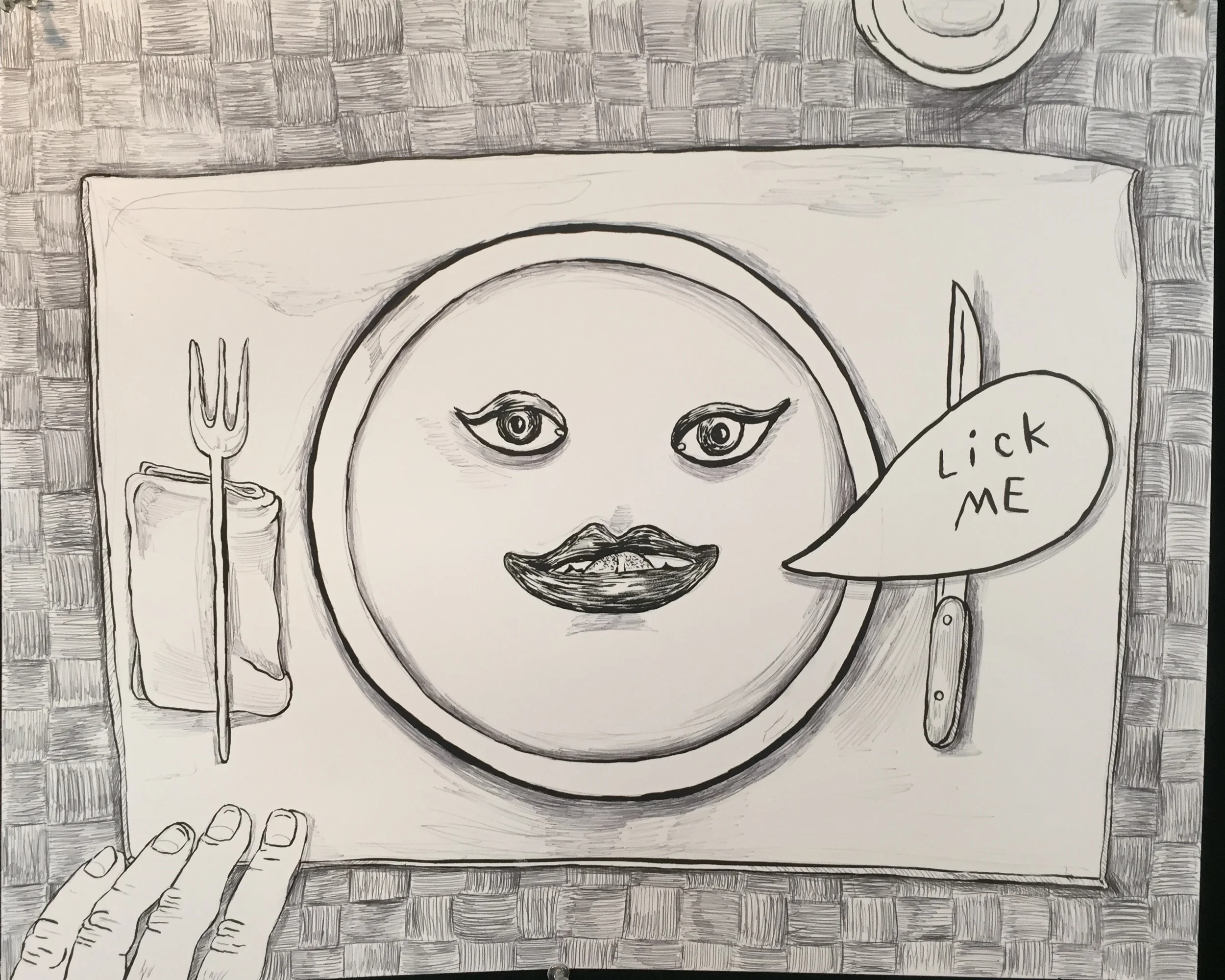 Lick me-ink on paper-17 by 14"-2015