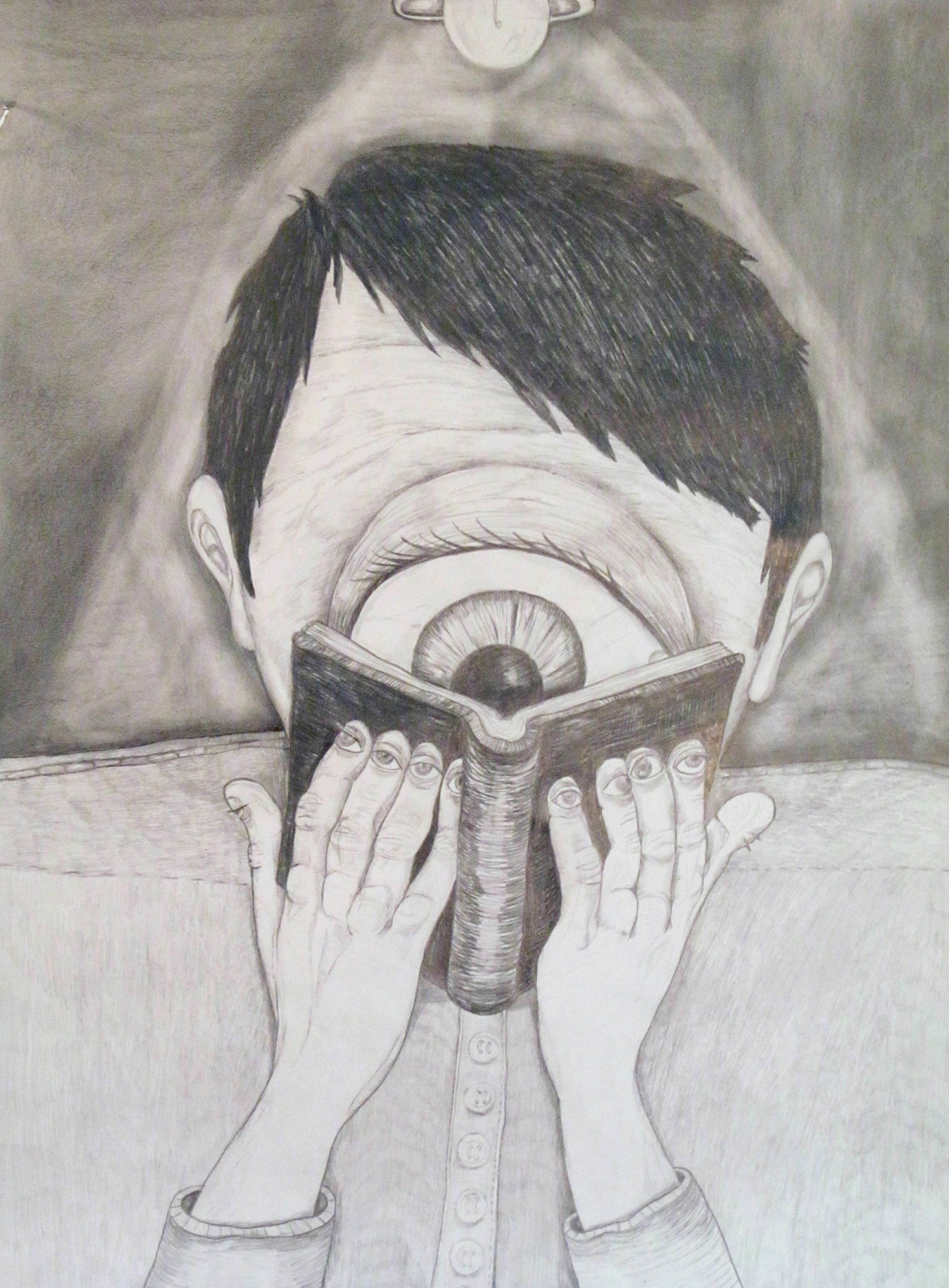 Night reader-pencil on paper-18 by 24"-2008