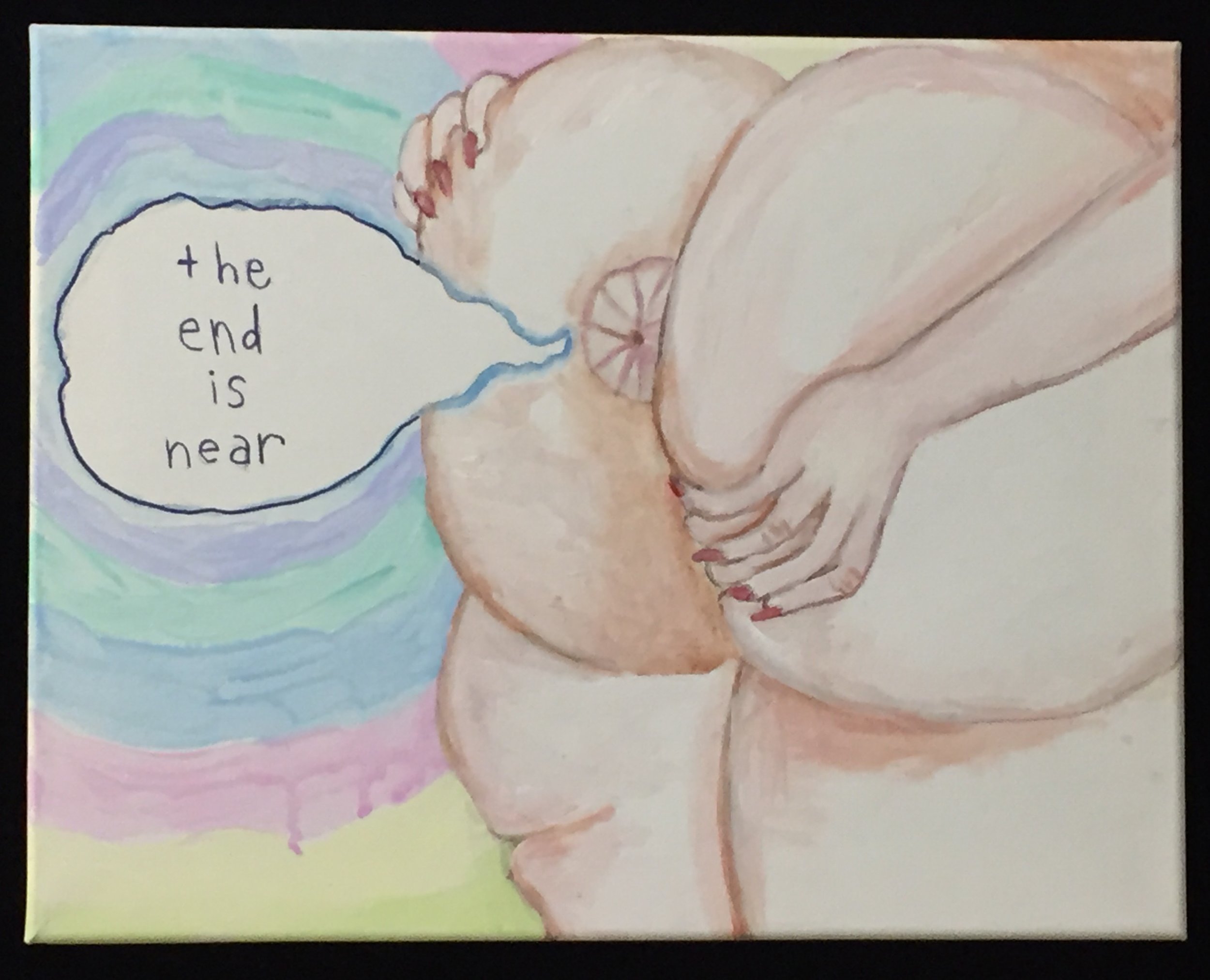 The end is near-acrylic on canvas-16 by 12 inches-2017